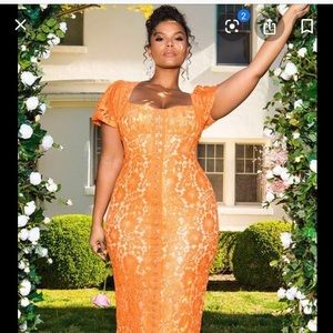 pretty little thing x ashley graham dress